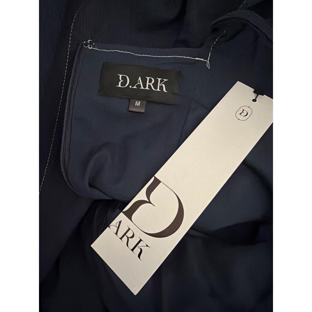 New D. ark blue 100% cotton long sleeve dress sz M - Picture 6 of 6